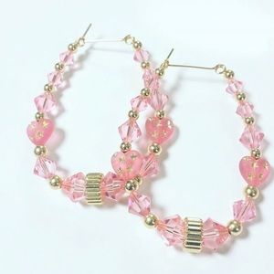 💖Pink Hoop Earrings